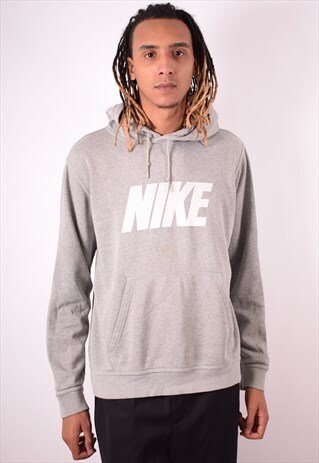 NIKE MENS VINTAGE HOODIE SWEATER XL GREY 90S