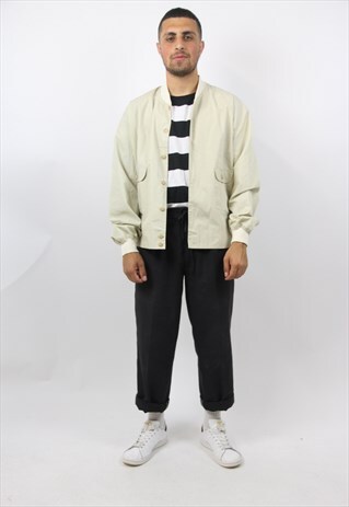 VINTAGE CREAM BOMBER JACKET