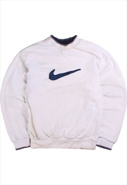 Vintage  Nike Sweatshirt Swoosh Heavyweight Crewneck White