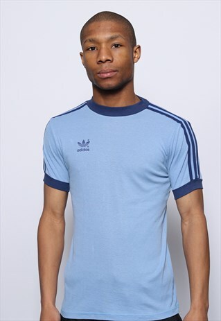 VINTAGE ADIDAS LOGO T-SHIRT BLUE