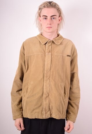 WRANGLER MENS VINTAGE CORDUROY JACKET XL BROWN 90S