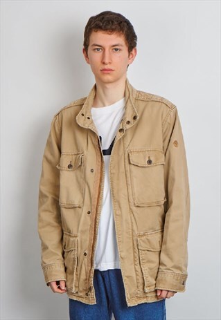 VINTAGE 90'S TIMBERLAND BEIGE UTLITY JACKET