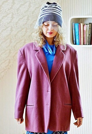 AUBERGINE VINTAGE WOOL JACKET