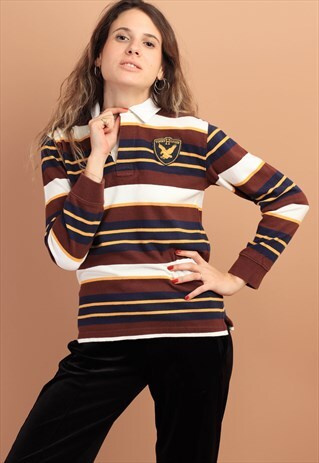 VINTAGE TOMMY HILFIGER LONG SLEEVE POLO TOP