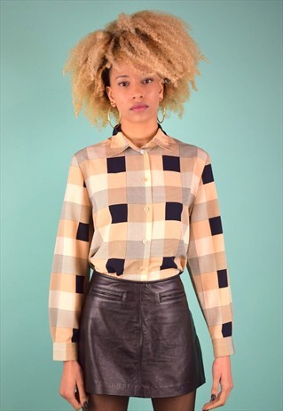 VINTAGE 90'S CHECKED BLOUSE