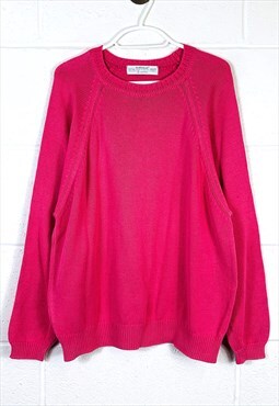 Vintage St Michael Knitted Jumper Pink