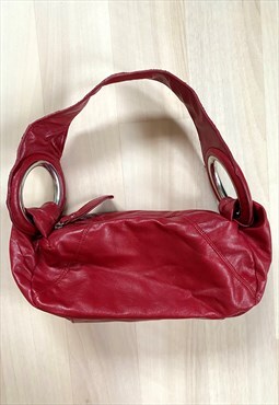 Vintage 90's/Y2K Red Faux Leather Handbag