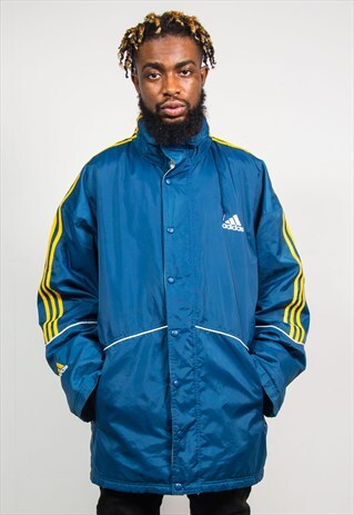 ADIDAS VINTAGE LONG COACH JACKET COAT