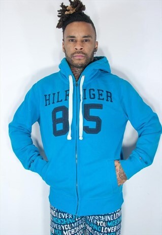 TOMMY HILFIGER VINTAGE HOODIE BLUE