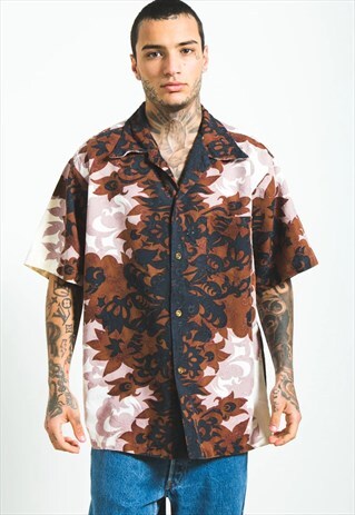 VINTAGE 80S HAWAIIAN SHORT SLEEVE SHIRT / S5563