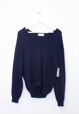 Vintage St Michael knit sweatshirt in blue. Best fits L