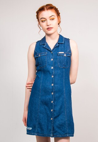 VINTAGE 90'S DARK BLUE DENIM DRESS