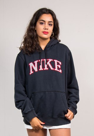 90'S VINTAGE NIKE SWEATSHIRT BLACK HOODIE