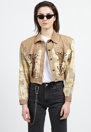 VINTAGE BROWN PRESTIGE CROPPED JACKET