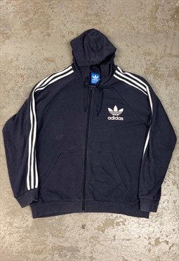 Vintage Adidas Hoodie Blue with Graphic Logo