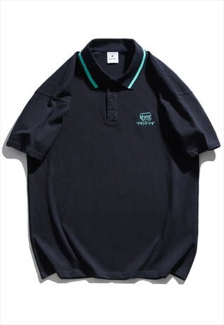 KALODIS JAPANESE TOOLING STRIPED CONTRAST POLO SHIRT