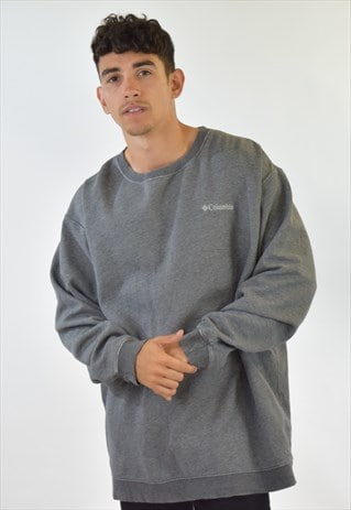 VINTAGE GREY COLUMBIA 90S CREW NECK SWEATSHIRT