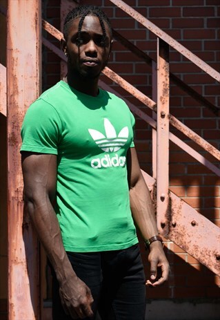 GREEN ADIDAS ORIGINALS T-SHIRT