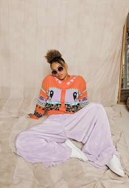 Lilac Plisse Solid Pleat Wide Leg Culotte Trousers