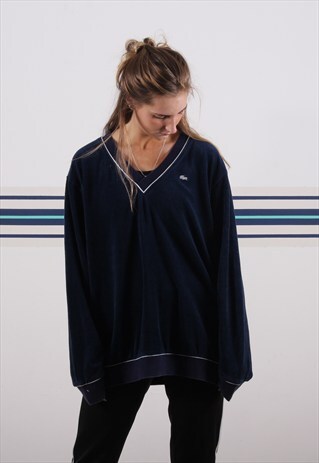 VELOUR LACOSTE V-NECK