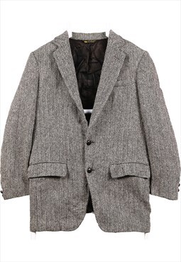 Vintage 90's Harris Tweed Blazer Tweed Wool Jacket Button Up