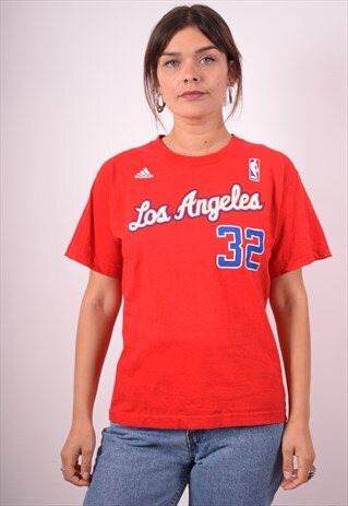 ADIDAS WOMENS VINTAGE LOS ANGELES GRIFFIN T-SHIRT TOP LARGE