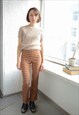 Vintage 70's Brown Checked Bohemian Trousers