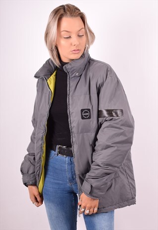 DIADORA WOMENS VINTAGE PADDED JACKET XXL GREY 90S