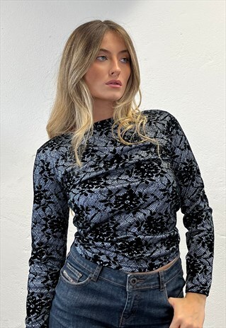 VINTAGE Y2K FLORAL TOP