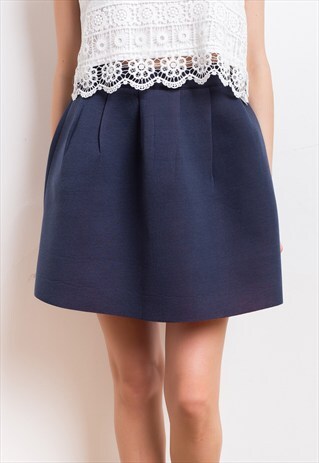 TWO FACE NEOPRENE SKIRT