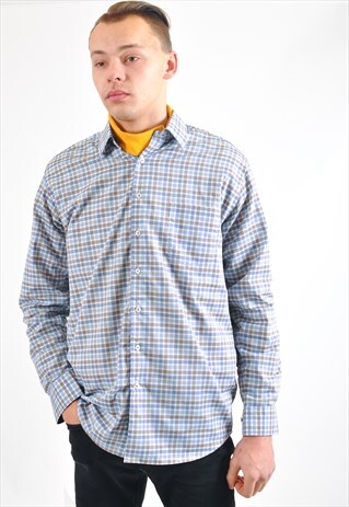 VINTAGE 90'S LONG SLEEVE CHECKED SHIRT