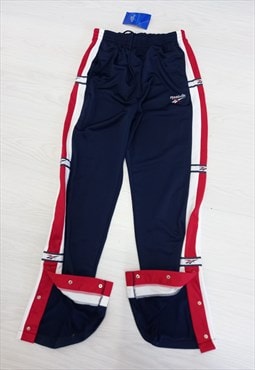 Reebok Essentials Retro Tracksuit Bottoms Navy Red