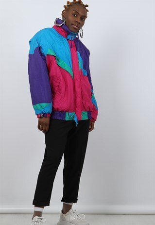 VINTAGE LARGE PURPLE PADDED JACKET