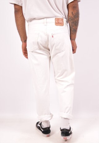 VINTAGE LEVI'S 507 JEANS STRAIGHT FIT WHITE