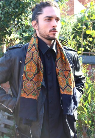 VINTAGE 70S MOD PAISLEY SCARF - SAMMY - INDIE - RETRO GENTS