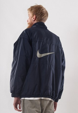 RARE VINTAGE MENS NIKE BIG LOGO REVERSIBLE WINTER JACKET