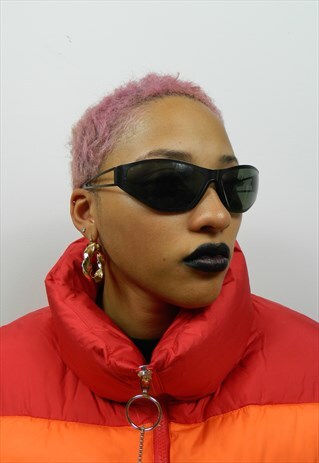 BLACK VINTAGE Y2K SPORTS SPACE SUNGLASSES