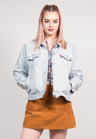 VINTAGE 90'S LIGHT FADED BLUE DENIM LEVI'S JACKET