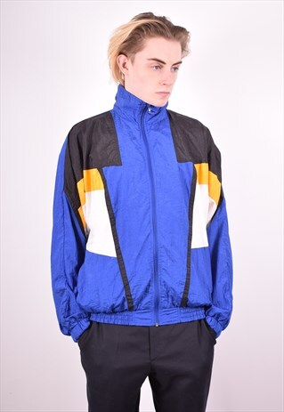 MENS VINTAGE TRACKSUIT TOP JACKET MEDIUM MULTI 90S