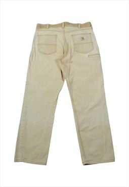 Vintage Carhartt Carpenter Denim Jeans Beige W38 L30