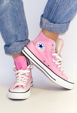 RETRO BABY PINK LACE UP LOW CONVERSE