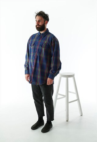 PLAID BUTTON UP / LUMBERJACK DENIM SHIRT