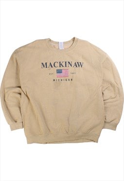 Vintage 90's Gildan Sweatshirt Mackinaw Crewneck