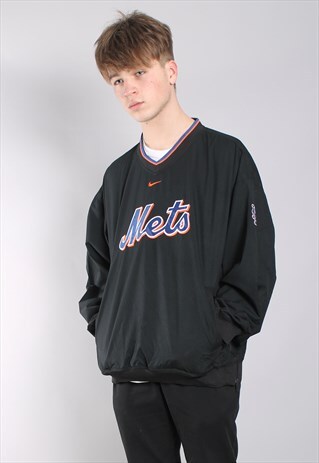 VINTAGE NIKE NEW YORK METS WINDBREAKER SWEATSHIRT