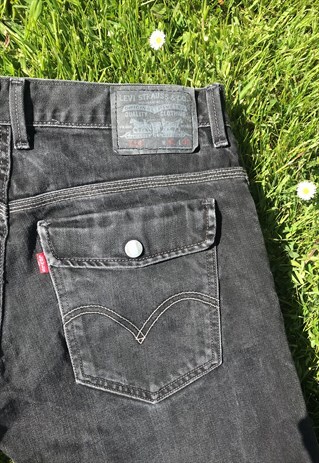 VINTAGE 90'S 514 BLACK SKATER LEVI JEANS