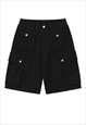 Cargo pocket skater shorts premium utility pants in black