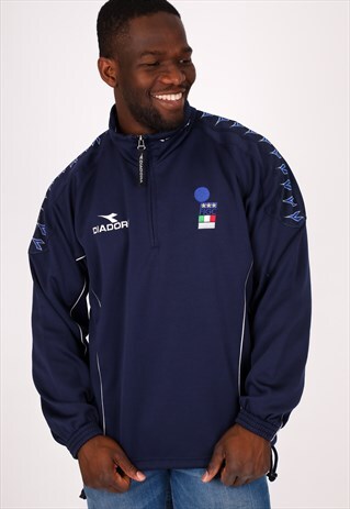 VINTAGE DIADORA 1/4 ZIP TRACK JACKET NJ1084