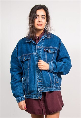 90'S VINTAGE DARK BLUE DENIM LEVI'S JACKET