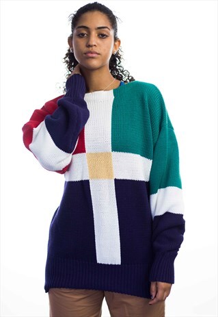 NEW VINTAGE SWEATER JUMPER 90S L 30.1