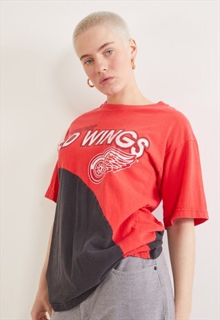 VINTAGE DETROIT RED WINGS GRAPHIC T-SHIRT RED